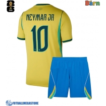 Fotballdrakt Barn Brasil Neymar Jr #10 Hjemmedraktsett VM 2026 Kortermet (+ Korte bukser)